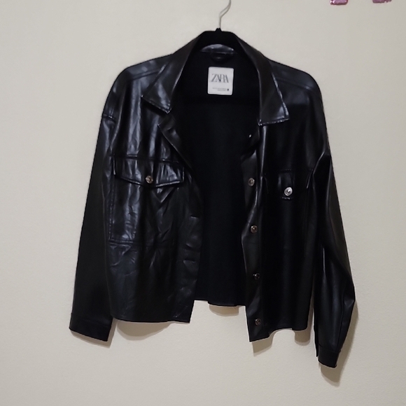 Zara Jackets & Blazers - Zara Black Leather Jacket